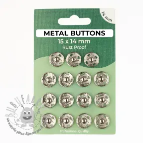 Bottone a pressione METAL 14 mm silver