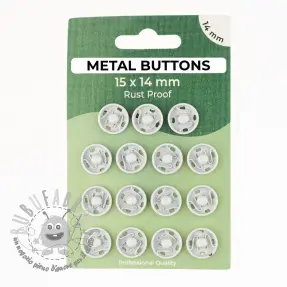 Bottone a pressione METAL 14 mm off white