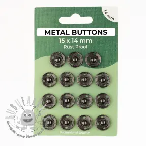 Bottone a pressione METAL 14 mm anthracite