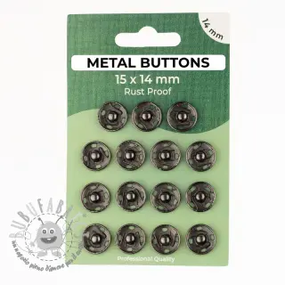 Bottone a pressione METAL 14 mm anthracite