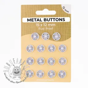 Bottone a pressione METAL 12 mm off white