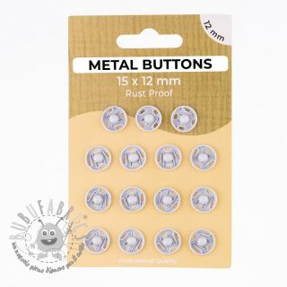 Bottone a pressione METAL 12 mm off white