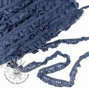 Pizzo di cotone elastico dark jeans