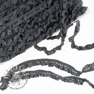Pizzo di cotone elastico dark grey