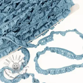 Pizzo di cotone elastico old blue