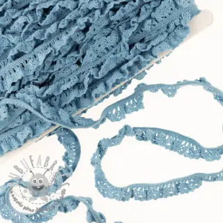 Pizzo di cotone elastico old blue