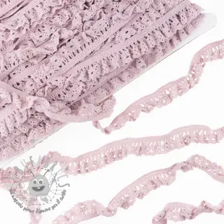 Pizzo di cotone elastico light old pink