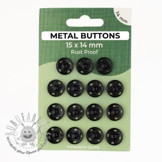 Bottone a pressione METAL 14 mm black