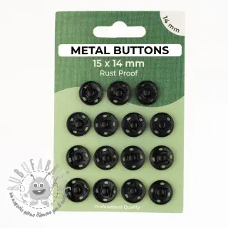 Bottone a pressione METAL 14 mm black