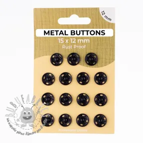 Bottone a pressione METAL 12 mm black