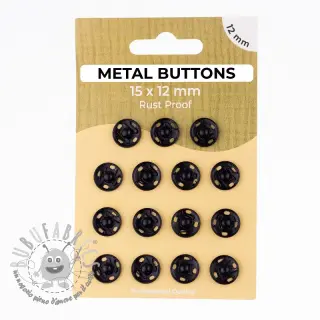 Bottone a pressione METAL 12 mm black