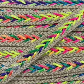 Cordoncino intrecciato in poliestere NEON ecru