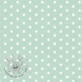 Tessuto di cotone Petit stars mint