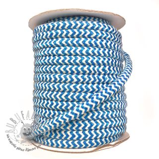 Cordoncino intrecciato in poliestere ZIG ZAG aqua