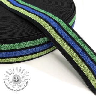 Elastico liscio 4 cm MULTI green cobalt