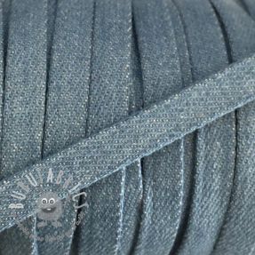 Cordino di cotone piatto 10 mm Denim baby blue