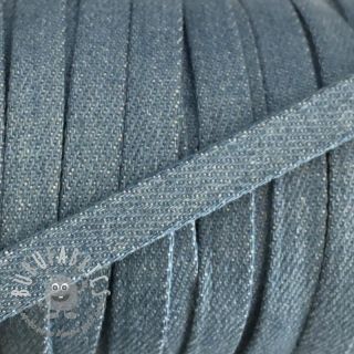 Cordino di cotone piatto 10 mm Denim baby blue