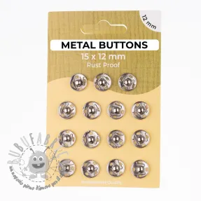 Bottone a pressione METAL 12 mm silver