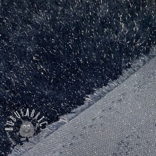 Pelliccia sintetica LUREX SILVER navy