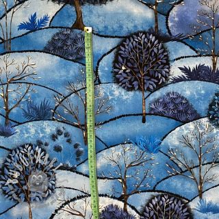 Tessuto decorativo Forest hill winter digital print