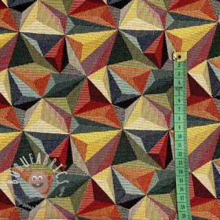 Tessuto decorativo GOBELIN Colourful triangles