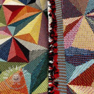 Tessuto decorativo GOBELIN Colourful triangles