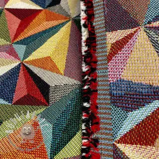 Tessuto decorativo GOBELIN PREMIUM Colourful triangles