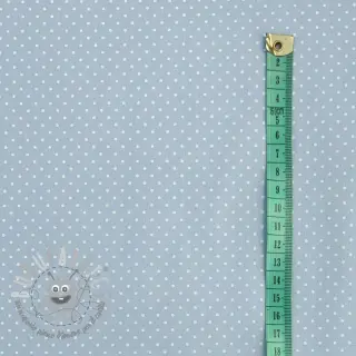 Tessuto di cotone Petit dots light blue