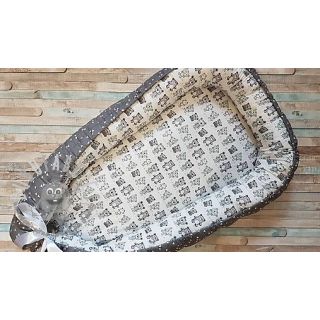 Tessuto di cotone Petit stars white/grey