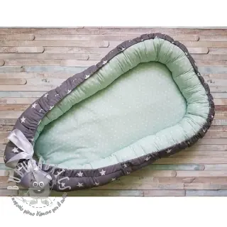 Tessuto di cotone Petit stars grey