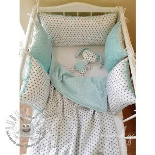 Tessuto di cotone Petit stars white/grey
