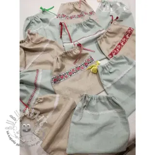 Lino prelavato mint