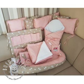Tessuto di cotone Petit stars light rose