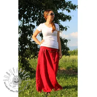 Lino prelavato dark red