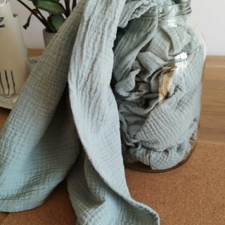 Mussola/Doppia garza mint ORGANIC