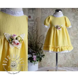 Mussola/Doppia garza soft yellow ORGANIC