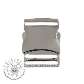 Fibbia a tre denti in metallo 40 mm silver