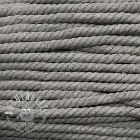 Cordino di cotone ritorto 12 mm grey