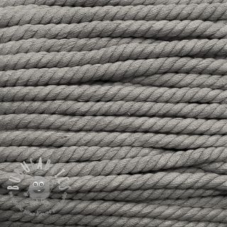 Cordino di cotone ritorto 12 mm grey