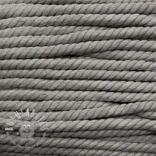 Cordino di cotone ritorto 12 mm grey
