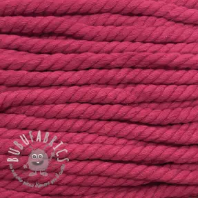 Cordino di cotone ritorto 12 mm fuchsia