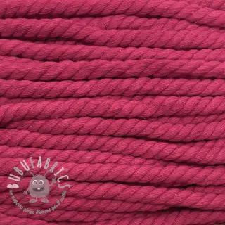 Cordino di cotone ritorto 12 mm fuchsia