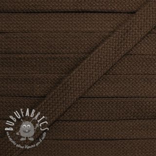 Cordino di cotone piatto 13 mm dark mocha