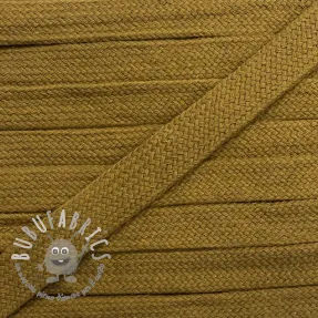 Cordino di cotone piatto 13 mm golden brown