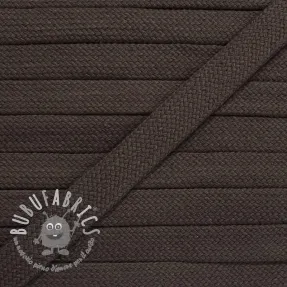Cordino di cotone piatto 13 mm mocha