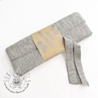 Elastico per bordatura in viscosa - 3 m light grey melange