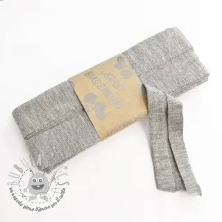Elastico per bordatura in viscosa - 3 m light grey melange