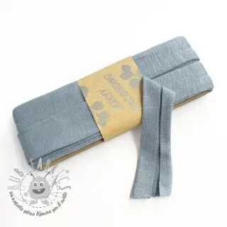 Elastico per bordatura in viscosa - 3 m jeans
