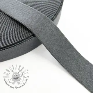 Elastico liscio 3 cm dark grey