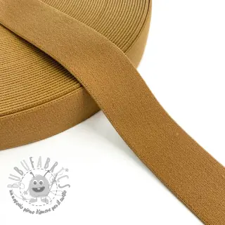 Elastico liscio 3 cm dark camel